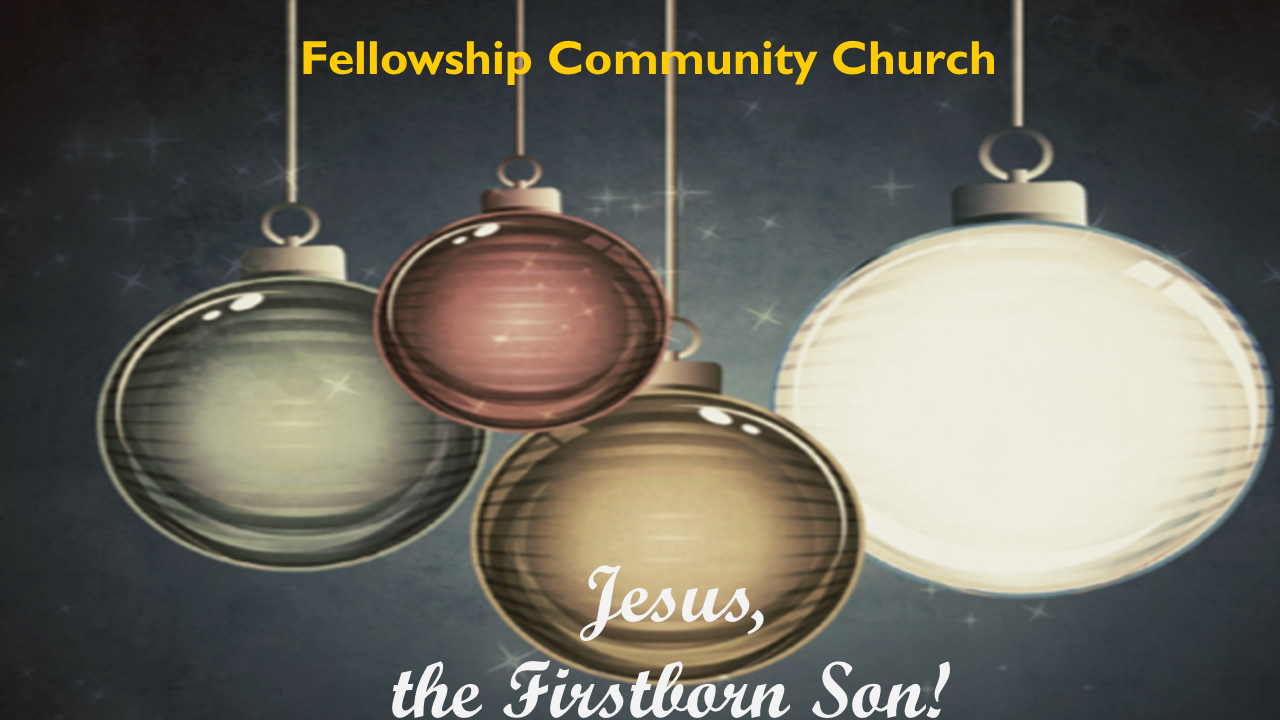 Jesus, The Firstborn Son