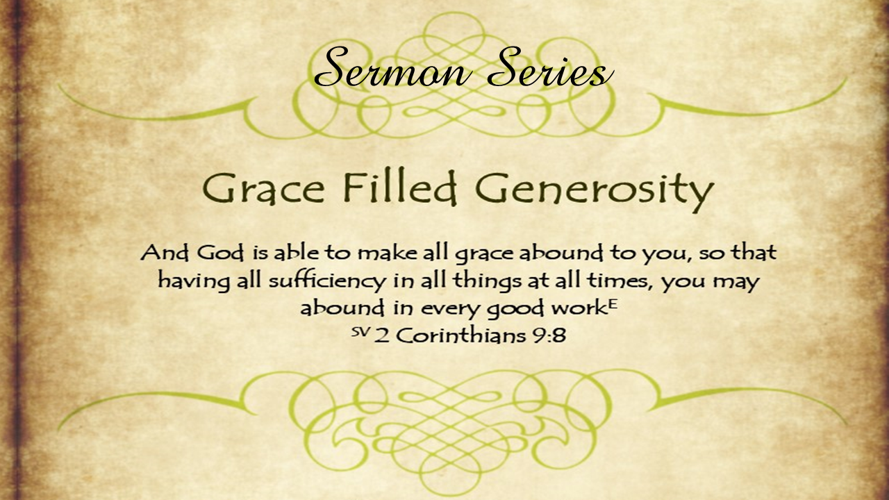 Grace Filled Generosity